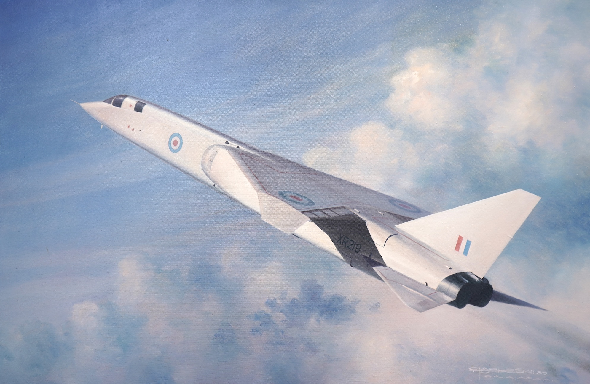 Charles Thompson, (b. 1931), A BAC TSR-2 reconnaissance aircraft in flight